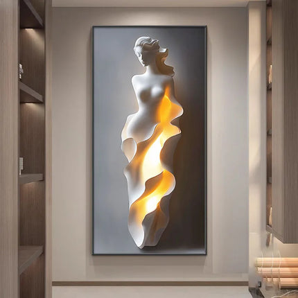 Modern Light Luxury Entrance Door Decoration Painting, Simple Abstract