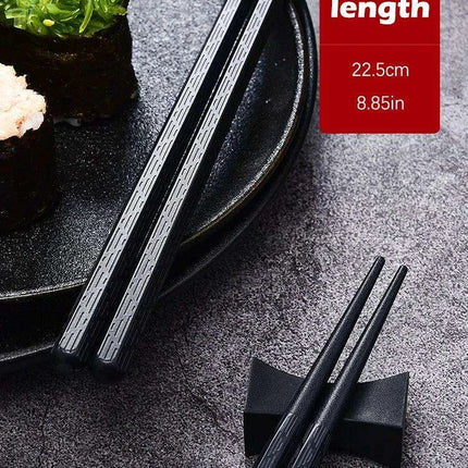 Elegant Black Sakura Fiber Chopsticks - Perfect for Sushi & Noodle Lovers