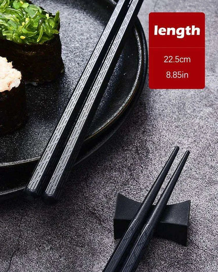 Elegant Black Sakura Fiber Chopsticks - Perfect for Sushi & Noodle Lovers
