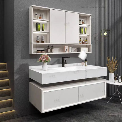 Nordic Smart Bathroom Mirror with LED Lighting & Rock Plate Si
