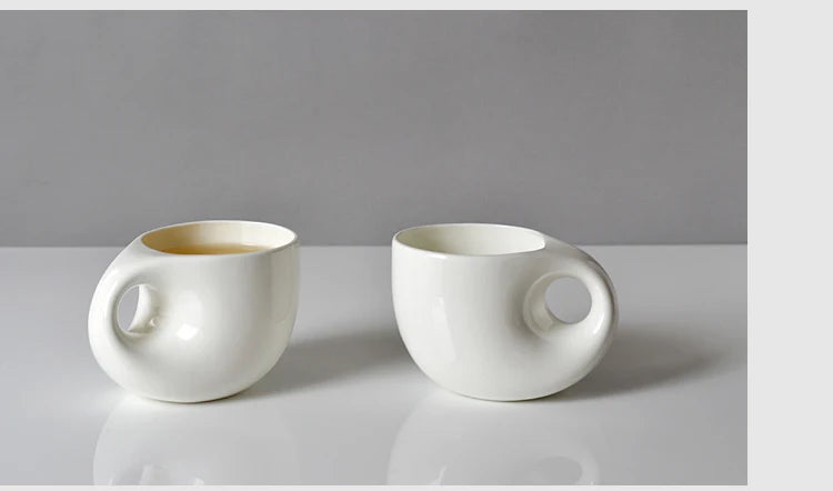 Elegant Bone China Tea Pot & Cup Set | Water Drop Shape | 5-Piece Set