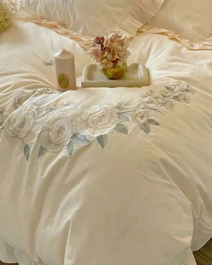 100% Cotton French Ruffle Embroidered