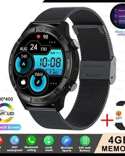 Stylish Smartwatch with HD AMOLED Screen, Bluetooth Calling, Health Monitoring & Huawei True Wireless Earbuds
