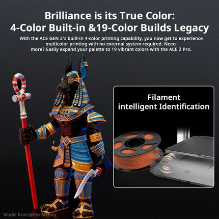 ANYCUBIC Kobra X 3D Printer - 600mm/s Speed, AI Detection, 19 Colors