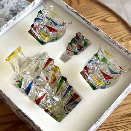 Luxurious Handcrafted Crystal Drinkware Set for Wine, Coffee, and Juice - Ideal for Entertaining and Gifting