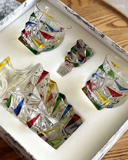 Luxurious Handcrafted Crystal Drinkware Set for Wine, Coffee, and Juice - Ideal for Entertaining and Gifting