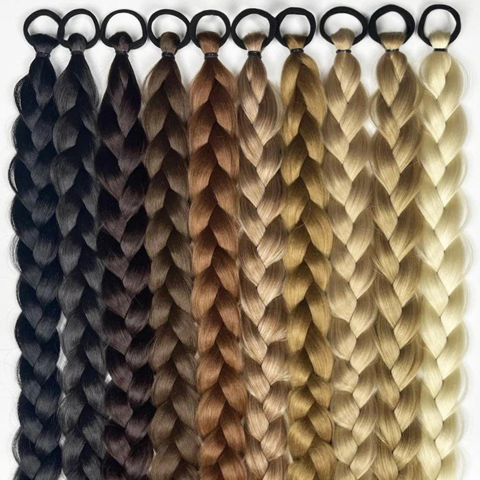 Chic Transformation: 24-Inch Long Twist Braid Ponytail Extensions for Effortless Elegance