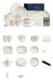 Elegant White Ceramic Dinner Plates Set - Korean Style Tableware for Home and Kitchen