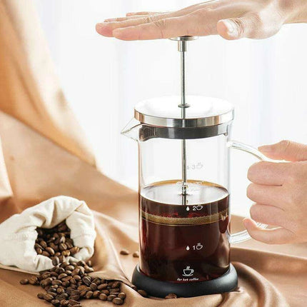 Elegant Handcrafted French Press - Premium Heat-Resistant Glass Coffee Maker for Exceptional Flavor Extraction