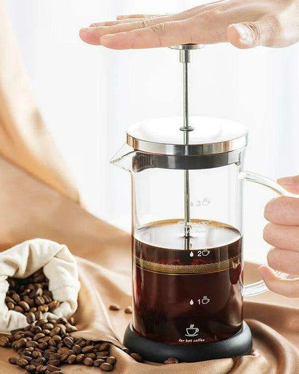 Elegant Handcrafted French Press - Premium Heat-Resistant Glass Coffee Maker for Exceptional Flavor Extraction