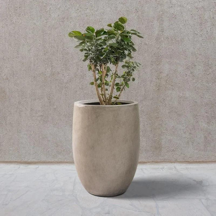 Modern Concrete Tall Planter for Indoor and Outdoor Use