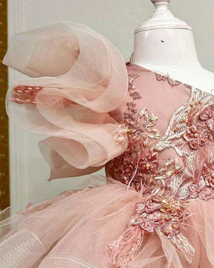 Exquisite Embroidered Evening Gown for Children