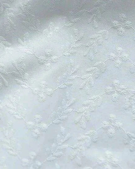 Elegant 100% Cotton White Lace Material