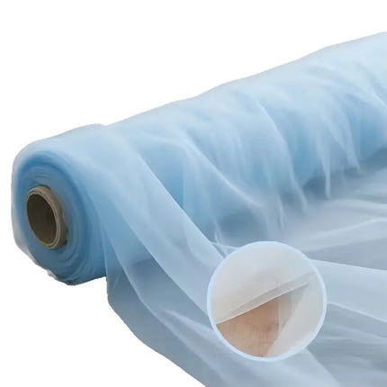 Zestyo Tulle Organza Fabric - Ideal for Wedding Curtains & DIY Decor Pillowcases & Shams tulle-fabric-organza-used-for-background-curtain-wedding-party-table-skirt-decor-baby-birthday-hand-made-diy-fabric