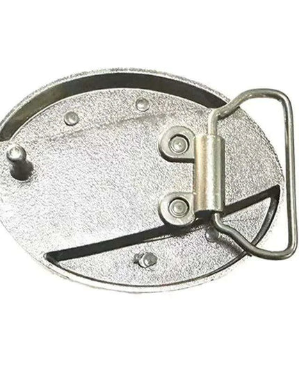 Retro Punk Cowboy Style Metal Buckle Belt for Men - Customizable Fit with Unique Embossed Detailing