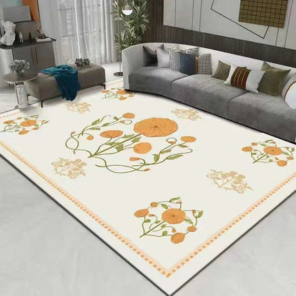 Luxurious Floral Softness: Plush Rug for Every Room