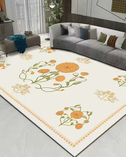 Luxurious Floral Softness: Plush Rug for Every Room