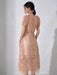 Elegant Bow-Detail Lace Halter Neck Dress for Women's Summer Events 2024