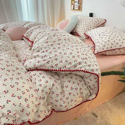 Charming Cherry Blossom Soft Washed Cotton Bedding Set