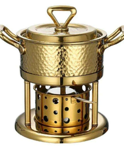 Solo Dining Stainless Steel Pot Set with Integrated Alcohol Burner