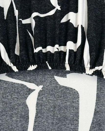 Elegant Stretch Slipcover for Futon Sofa with Stylish Print