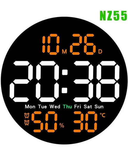 Vibrant Remote-Controlled LED Calendar Clock with Dual Alarms and Temperature Display for Home Decor