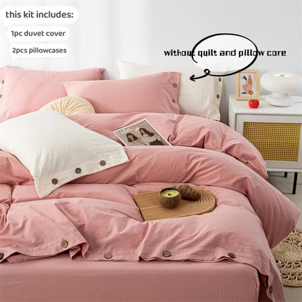 3pcs 100% cotton bedding set Double Duvet Cover Set 220x240 Solid Twist Cotton King Size Bedding Set Quilt Cover Set 3pcs-100-cotton-bedding-set-double-duvet-cover-set-220x240-solid-twist-cotton-king-size-bedding-set-quilt-cover-set