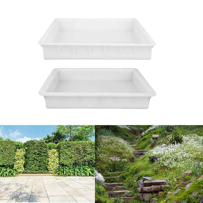 DIY Plastic Paving Mold for Garden Pathways - Heavy-Duty Cement Stepping Stone Maker