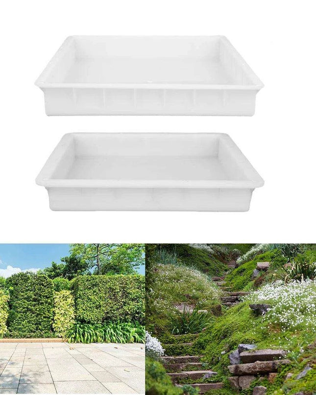 DIY Plastic Paving Mold for Garden Pathways - Heavy-Duty Cement Stepping Stone Maker