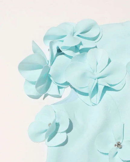 Chic Women's High-Waisted Mini Dress with Distinctive Patchwork and Embellishments