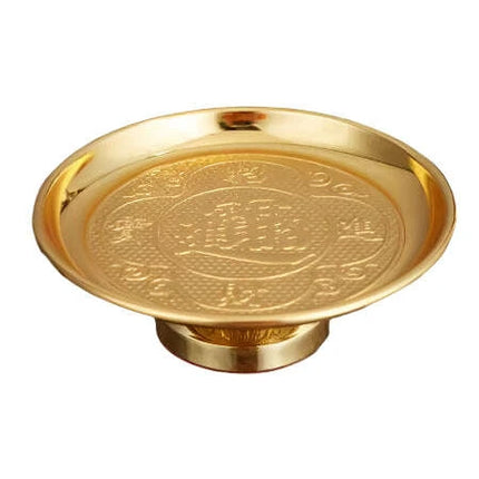 Elegant Lotus Metal Offering Dish for Spiritual Serenity and Home Decor