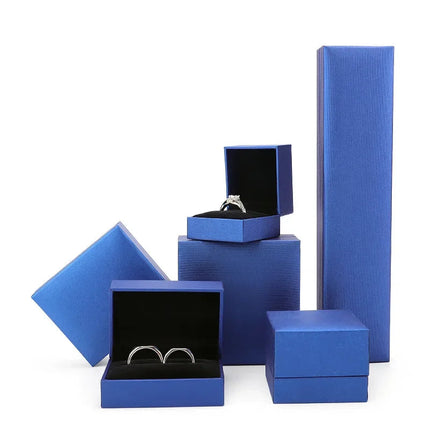 Leather-Covered Jewellery Gift Box — Ring, Pendant, Bangle & Chain Styles, 6 Colours