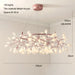 Elegant Nordic Firefly Chandelier: Rose Gold & Black Light Fixture with Adjustable Glow