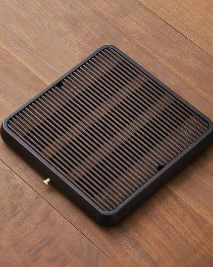 Bamboo Serving Tray for Tea and Coffee - 25cm Portable Wooden Tray