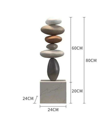 Serenity Stone 80CM Art Sculpture for Harmonious Indoor Atmosphere
