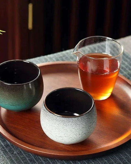 180ml Rustic Japanese Pottery Espresso Cup - Unique Frosted Design for Tea and Coffee Enjoyment
