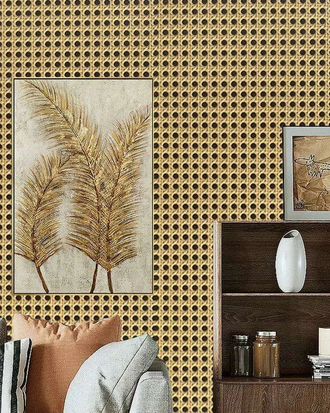 Bamboo Pattern Waterproof Rattan Contact Paper for DIY Furniture Renovation and Cabinet Decor