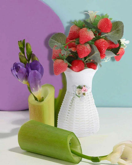 Artificial Strawberry Blossom Bouquet - Set of 3