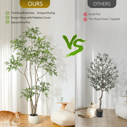 Artificial Nandina Tree in Decorative Planter – 150–210 cm