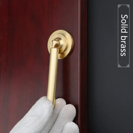 Single Hole Wardrobe Ring Handle European Antique Brass Cabinet Drawer