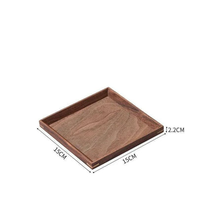 Nordic Elegance Black Walnut Serving Tray - Perfect for Hosting Teas and Fruits