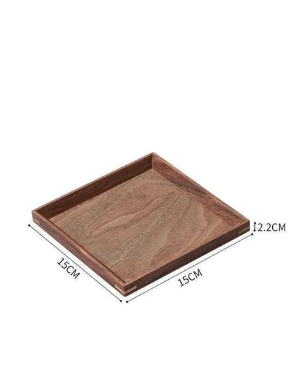 Nordic Elegance Black Walnut Serving Tray - Perfect for Hosting Teas and Fruits