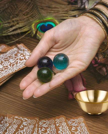 Mystical Copper Altar Bowl with Triple Moon and Pentacle Engravings for Spiritual Rituals