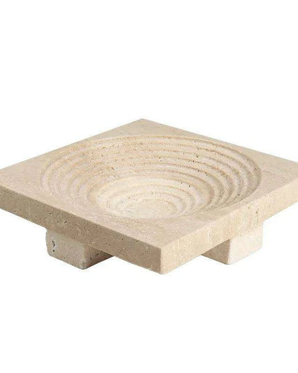 Sophisticated Travertine Serving Tray: A Chic Storage and Decor Essential