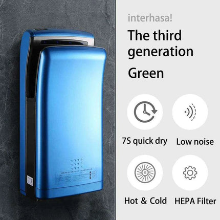 Rapid-Dry 1800W HEPA Commercial Jet Hand Dryer - Ultra-Fast Drying Solution for Restrooms