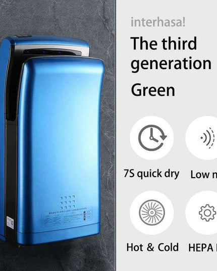 Rapid-Dry 1800W HEPA Commercial Jet Hand Dryer - Ultra-Fast Drying Solution for Restrooms