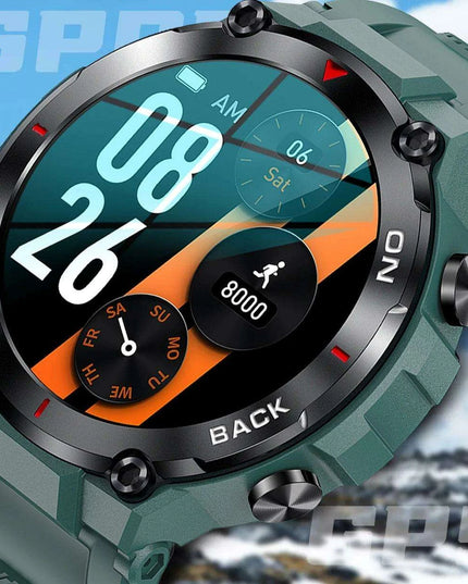 Men's Waterproof Fitness GPS Smartwatch with Advanced Health Monitoring and Long Battery Life