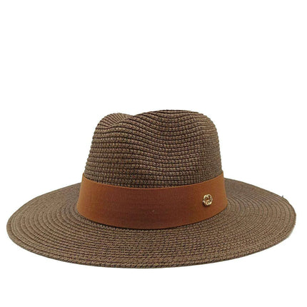 Chic Macaron White Straw Hat for Summer Travel - Essential Sun Protection for Beach Days 2023