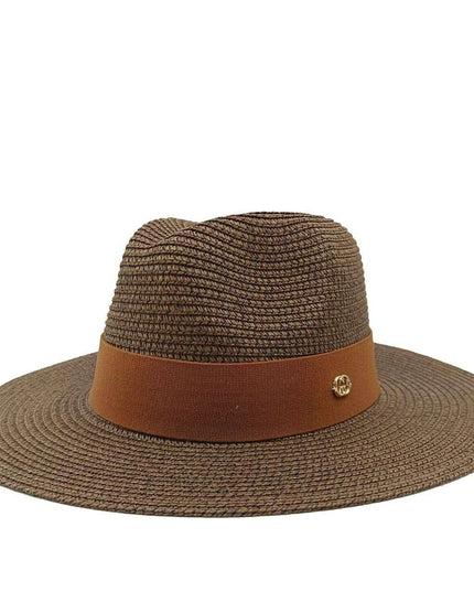 Chic Macaron White Straw Hat for Summer Travel - Essential Sun Protection for Beach Days 2023