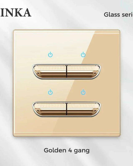 Elegant LED Crystal Glass Light Switch Panel - Versatile Multi-Gang Control System